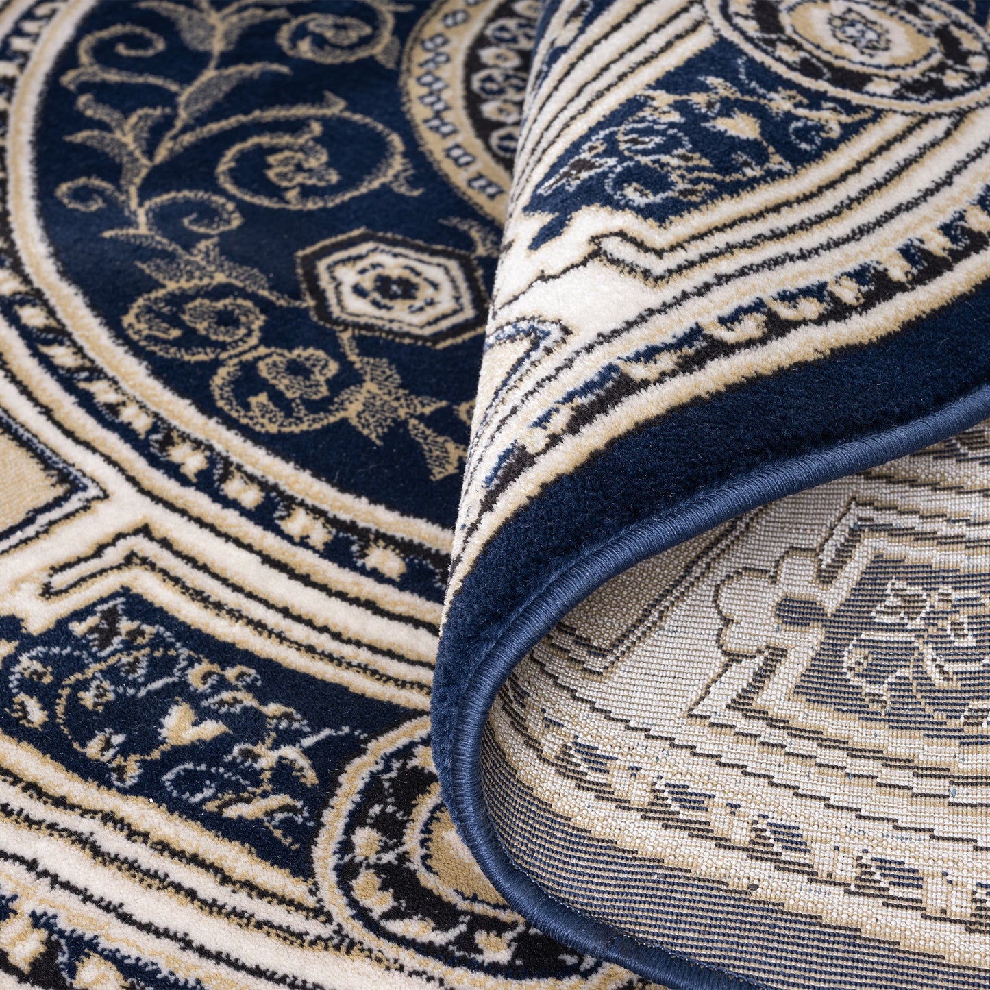 Estate in Navy : Round Rug
