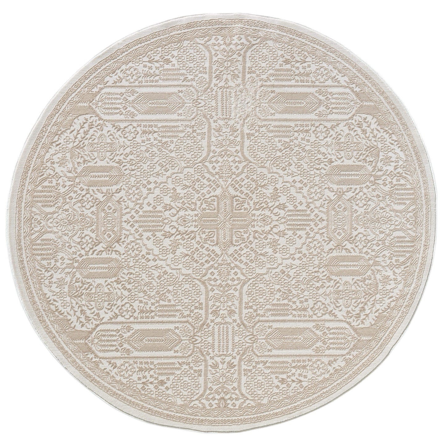 Fable Sand in Beige : Round Rug