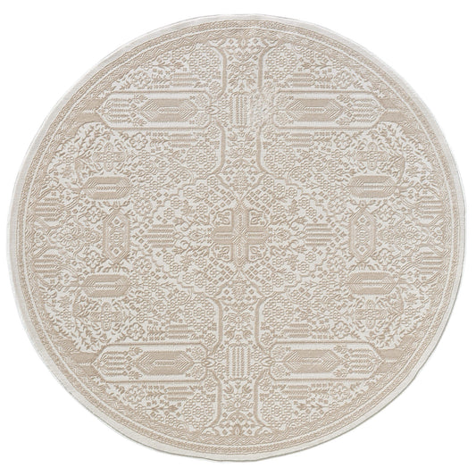 Fable Sand in Beige : Round Rug