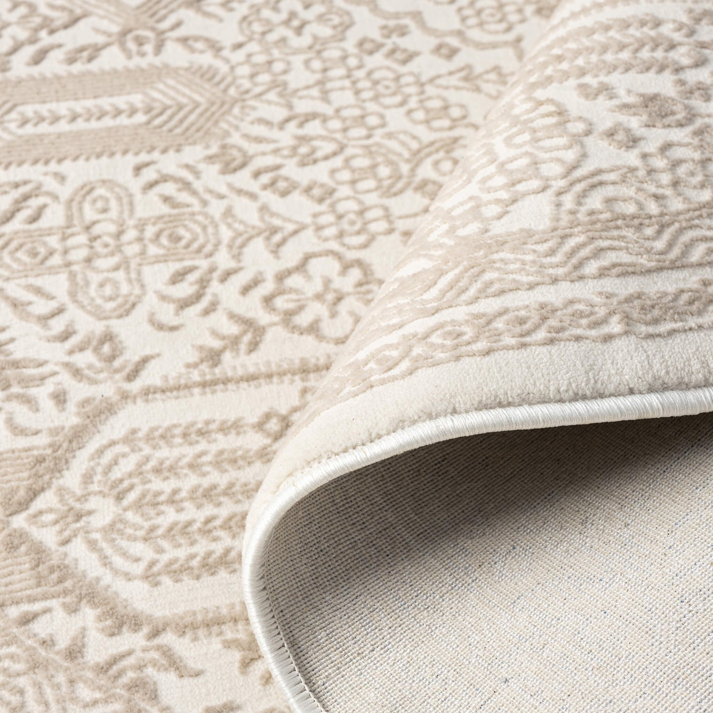 Fable Sand in Beige : Round Rug