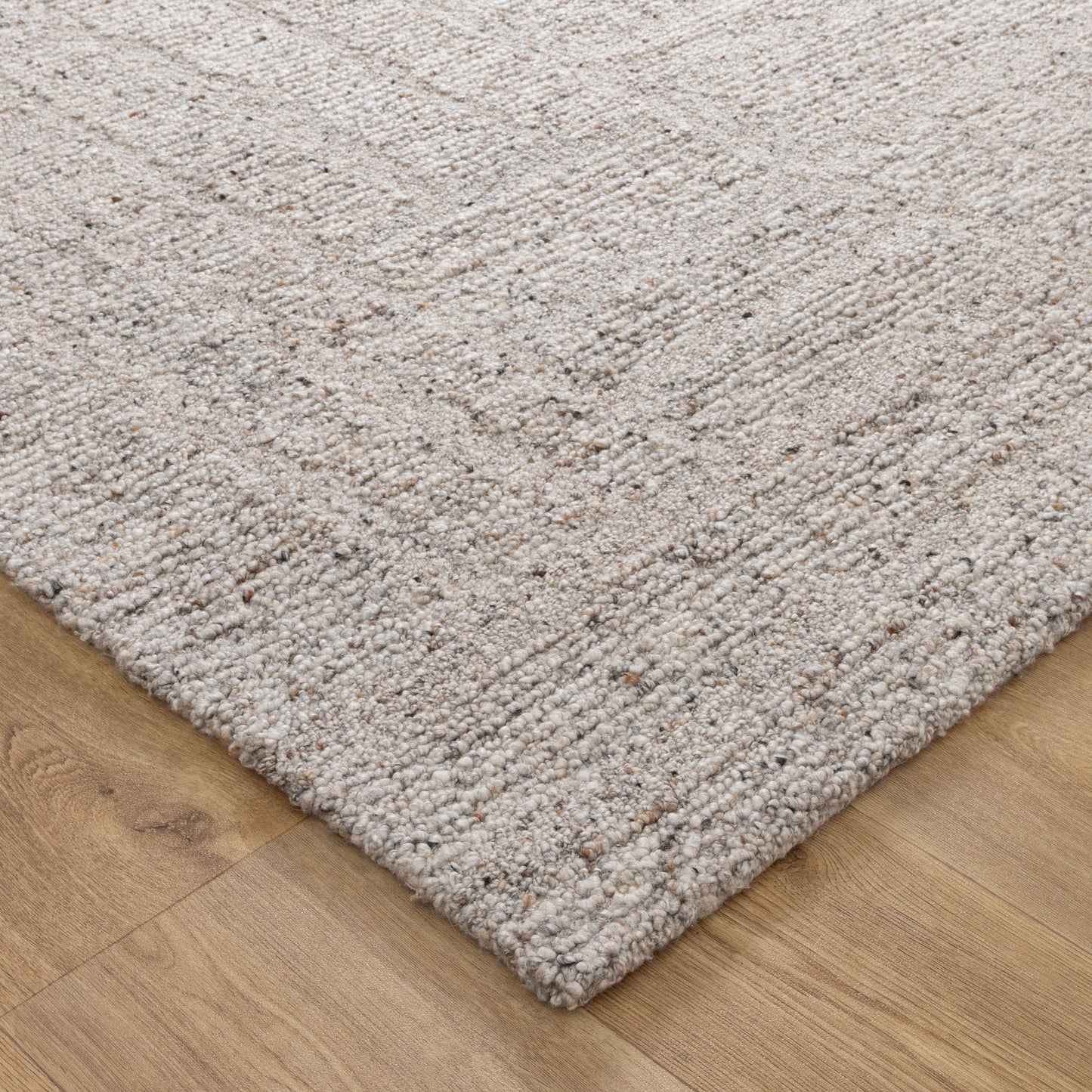 Seren Greige Modern Wool Rug
