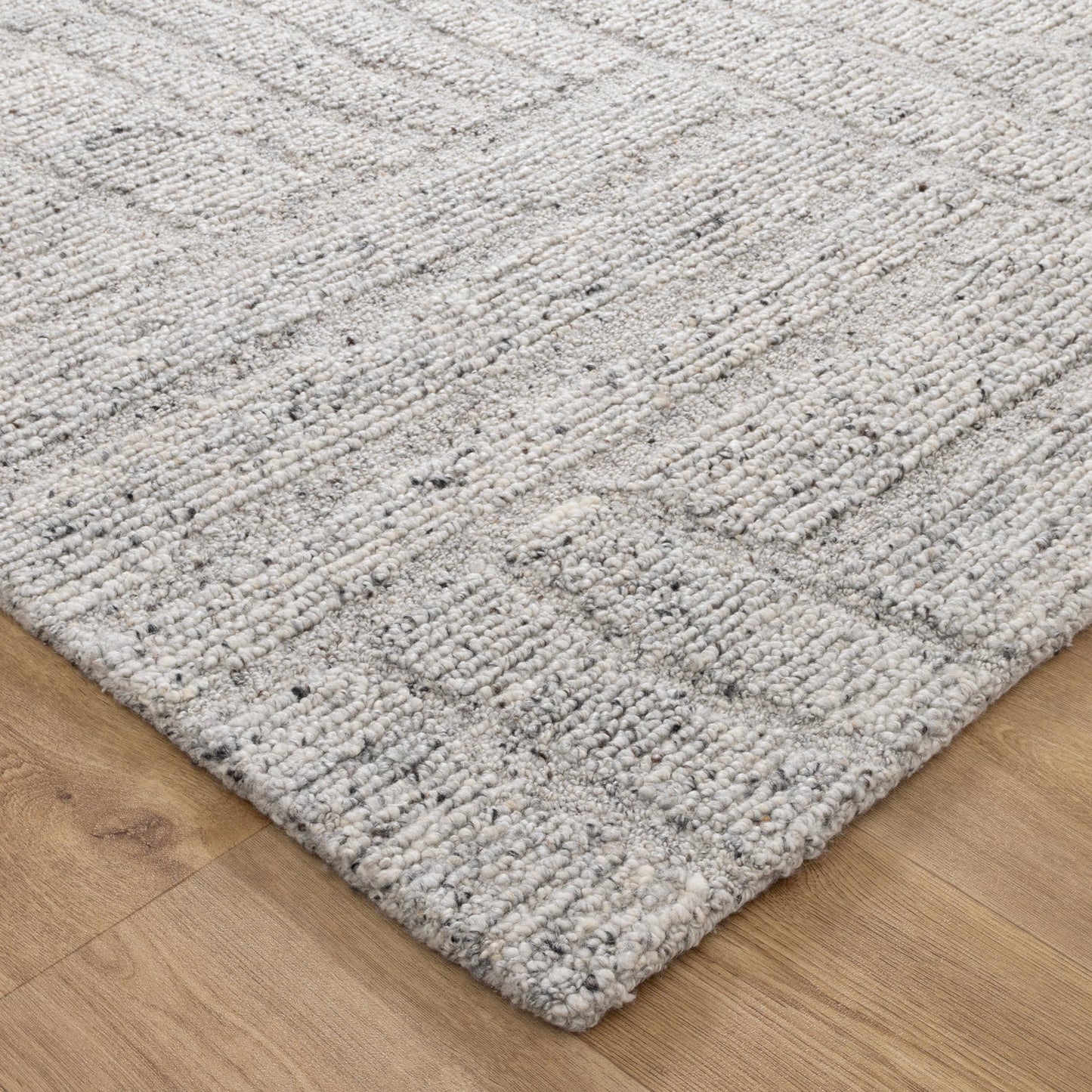 Seren Grey Modern Wool Rug