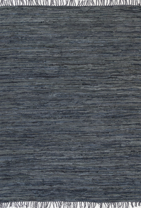 Gypsy Leather Chindi in Grey Rug