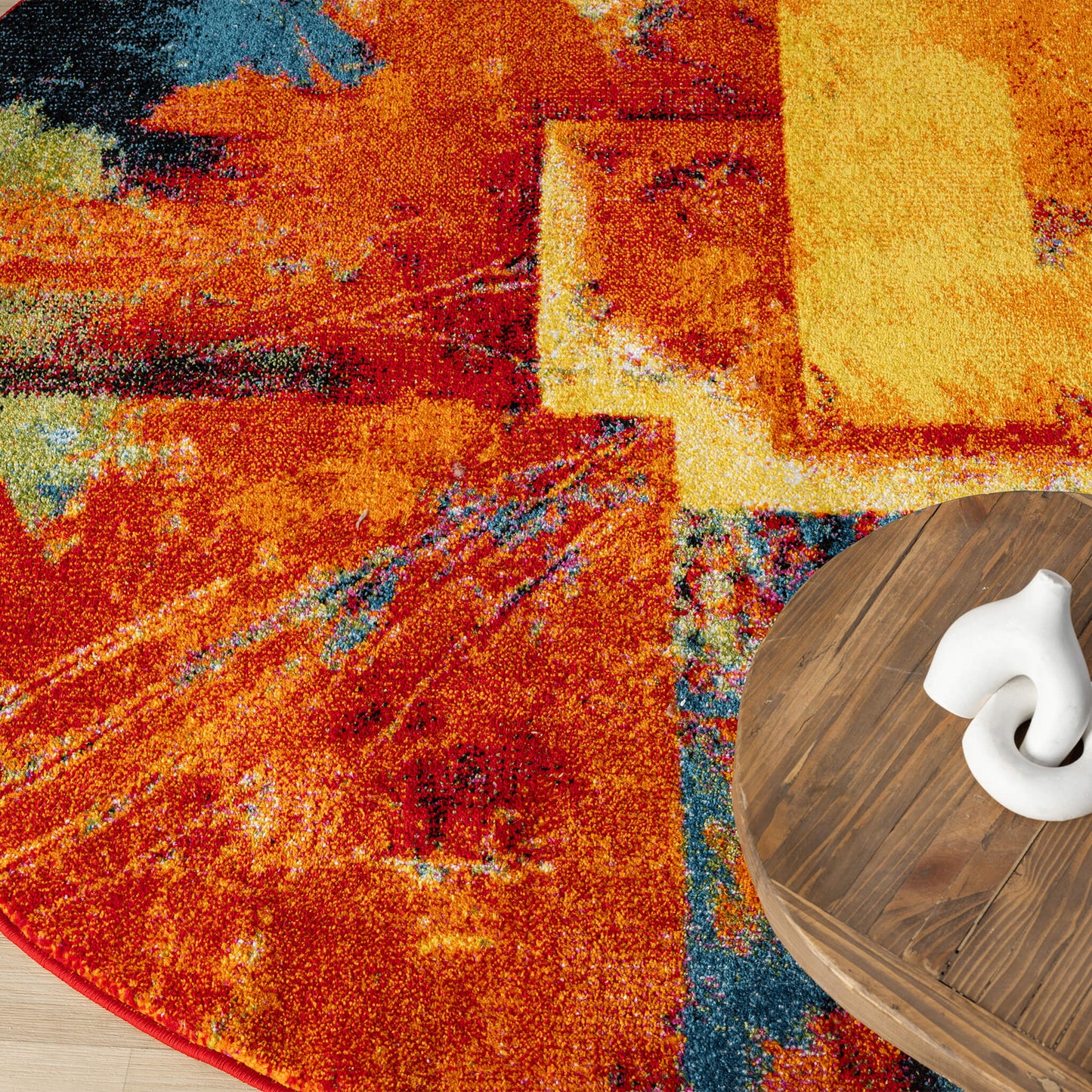 Galaxy in Multicoloured : Round Rug