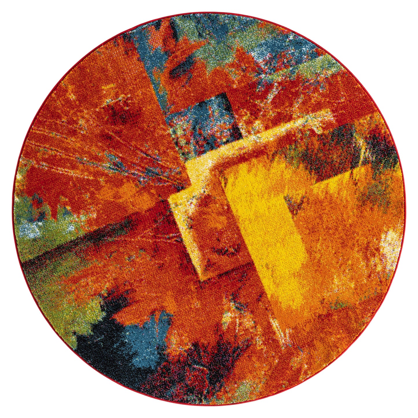 Galaxy in Multicoloured : Round Rug