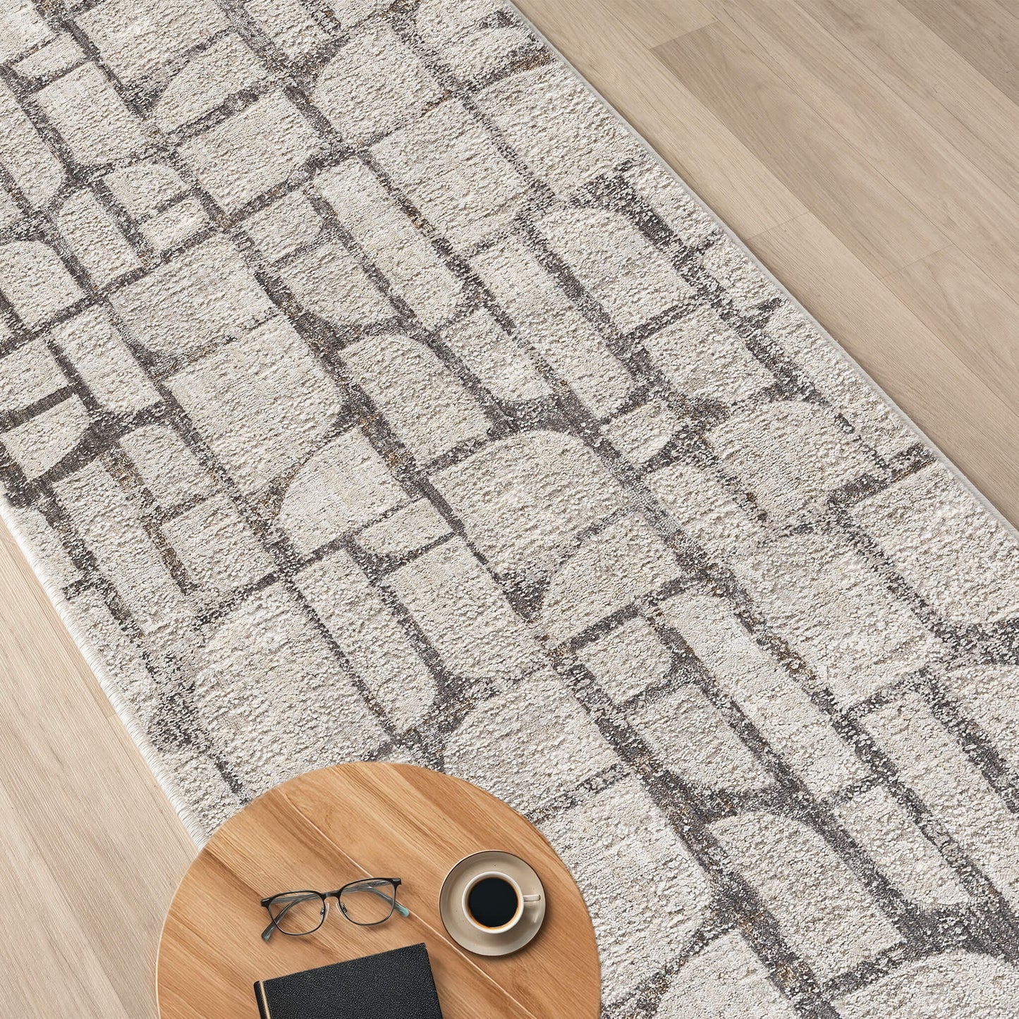 Glamour Stone in Natural Colour : Runner Rug