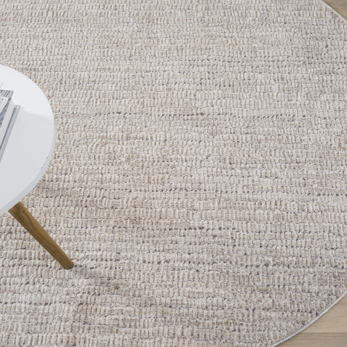 Glamour Oak in Natural Colour : Round Rug