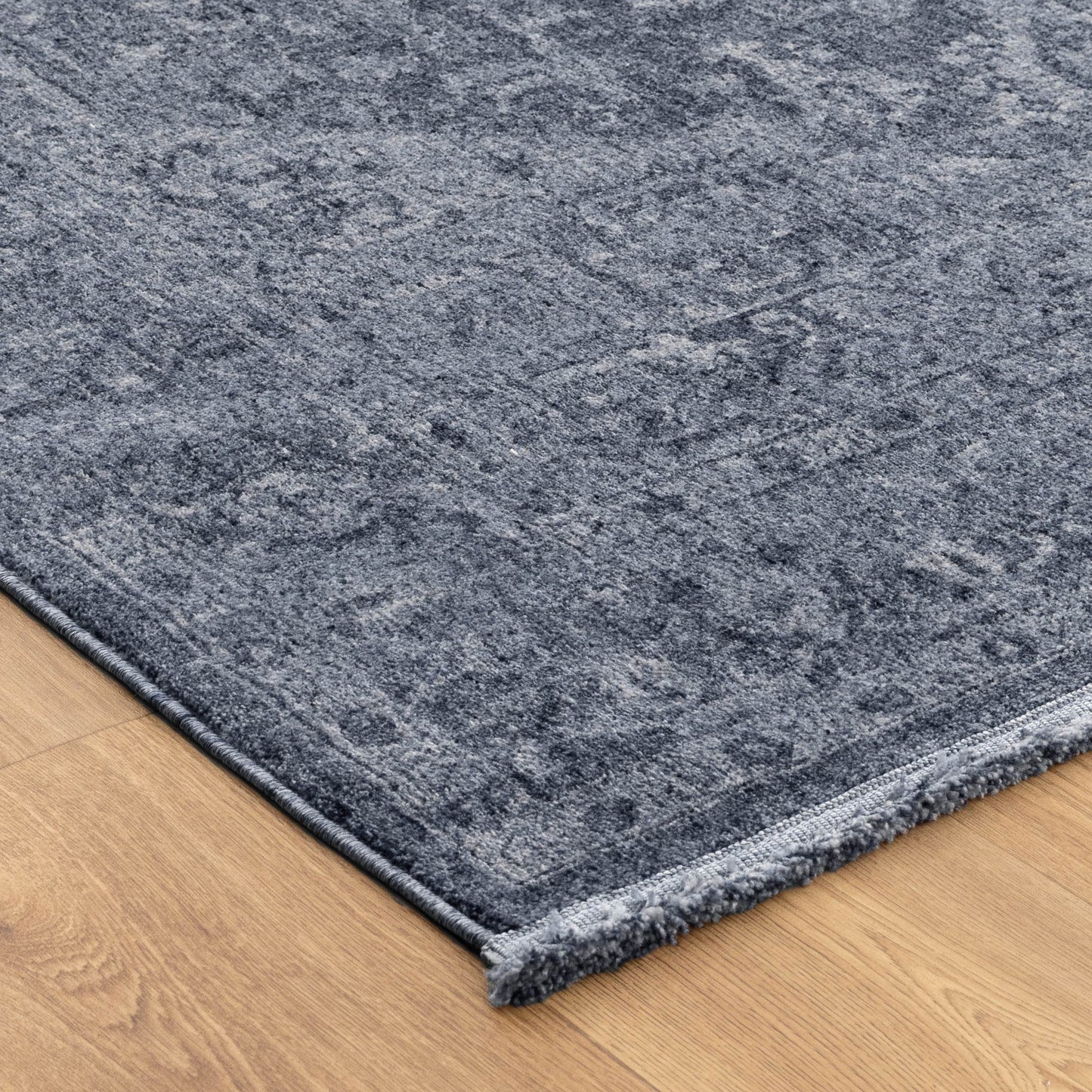 Heritage Distressed Medallion Blue Runner - H104: (Different Tassel)