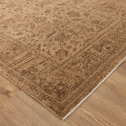 Heritage Distressed Border Mustard Rug - H105