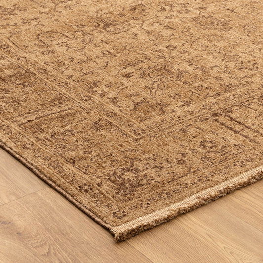 Heritage Distressed Border Mustard Runner- H105: (Different Tassel)