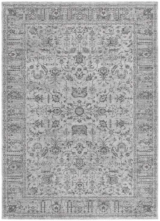 Heritage Distressed Border Grey Rug - H108