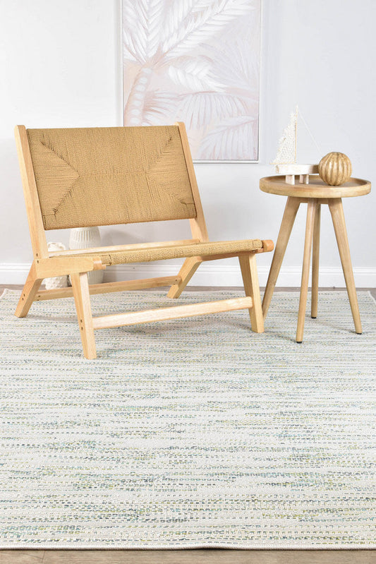 Harmony Linen in Ivory & Blue Rug