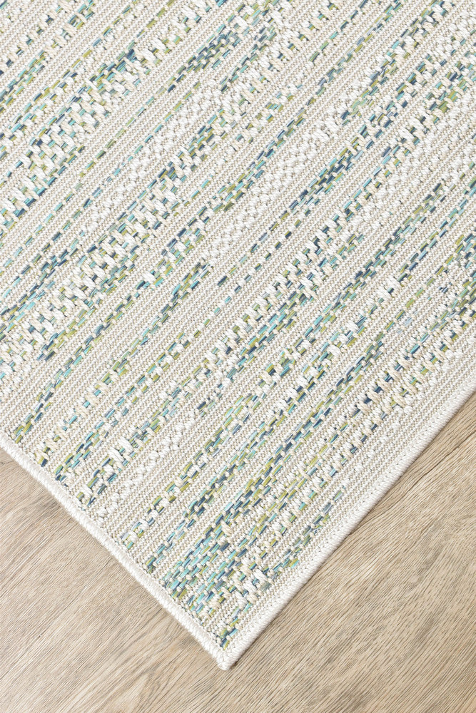 Harmony Linen in Ivory & Blue Rug