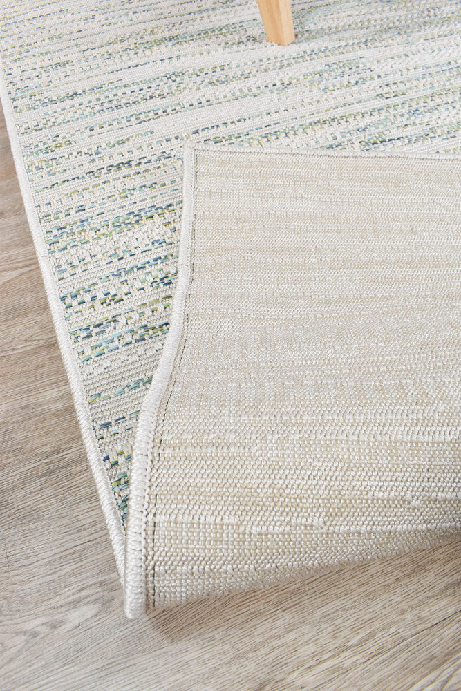 Harmony Linen in Ivory & Blue Rug