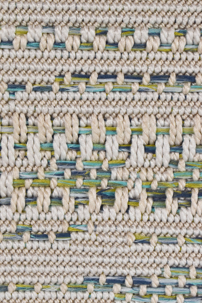 Harmony Linen in Ivory & Blue Rug
