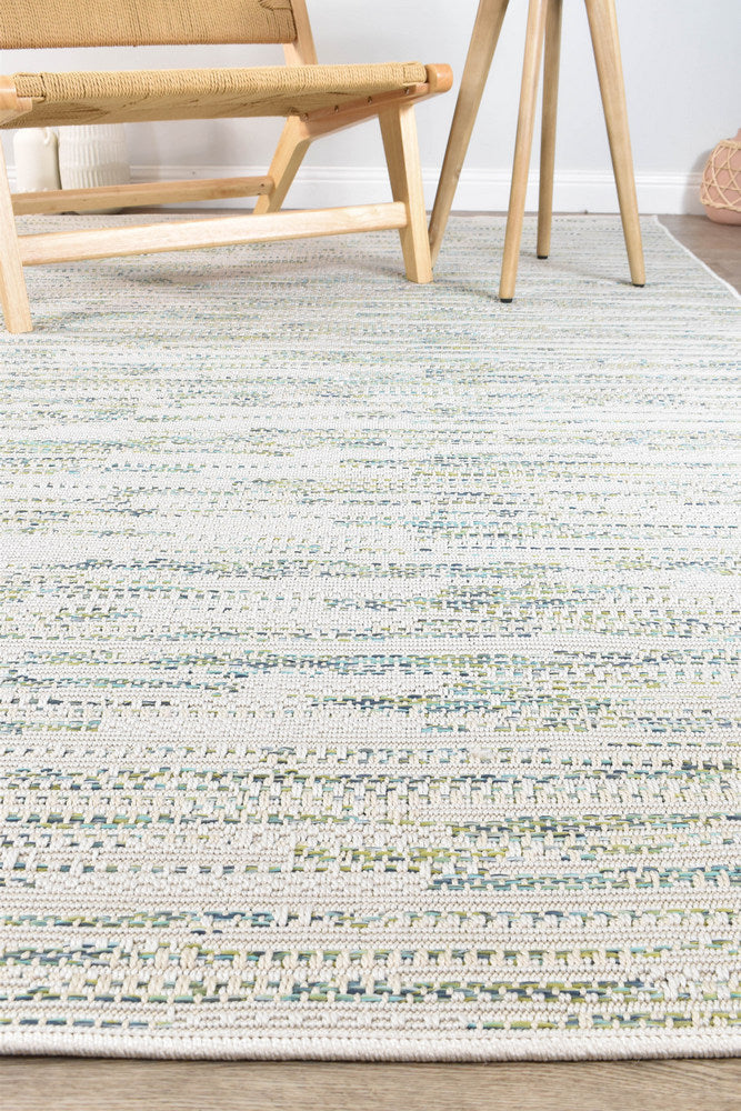 Harmony Linen in Ivory & Blue Rug