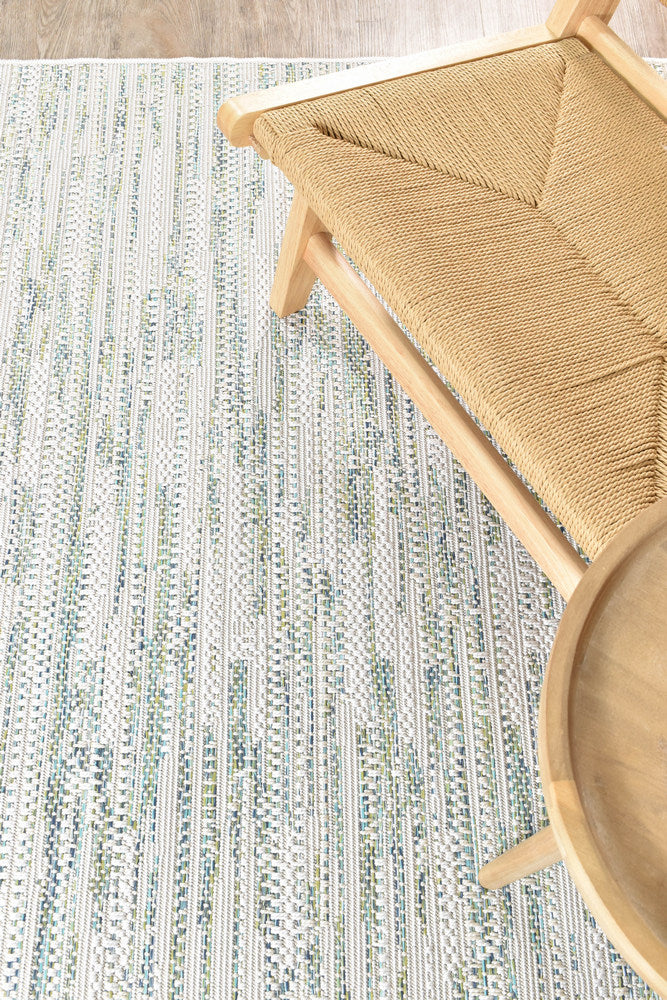 Harmony Linen in Ivory & Blue Rug