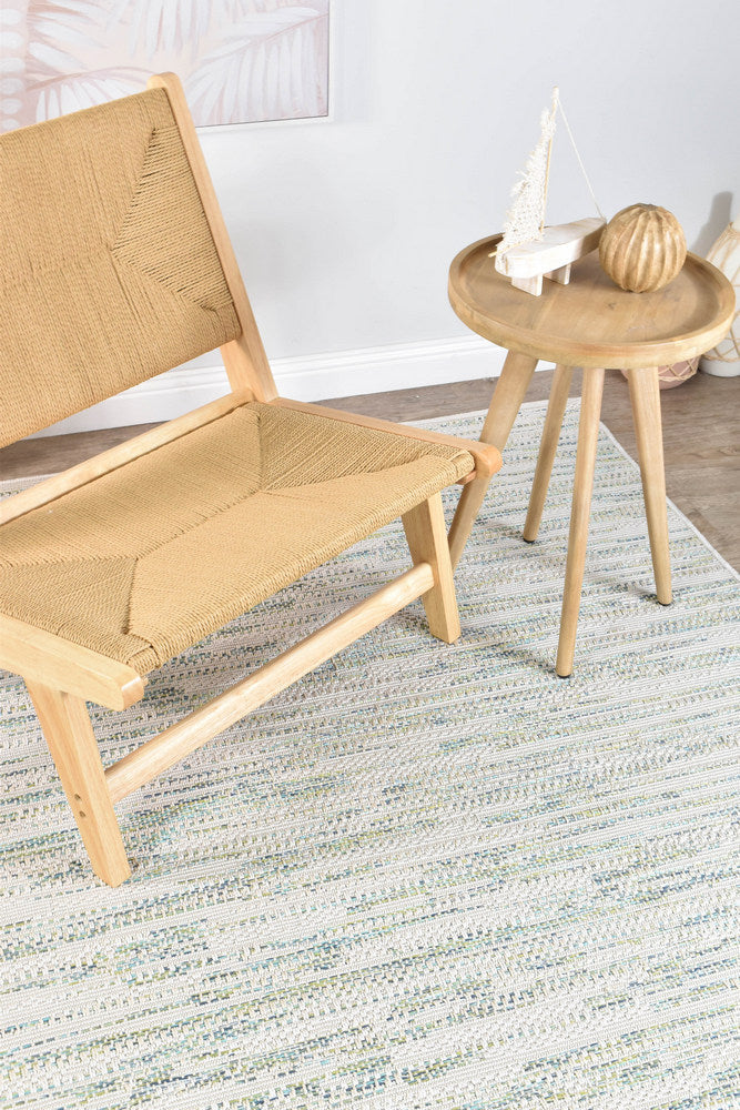 Harmony Linen in Ivory & Blue Rug