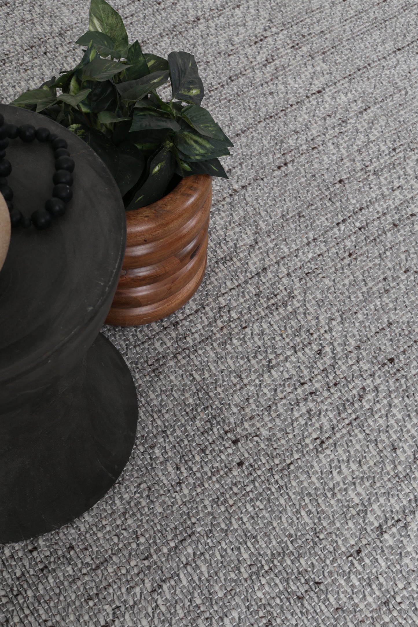 Ridges in Grey Wool Rug