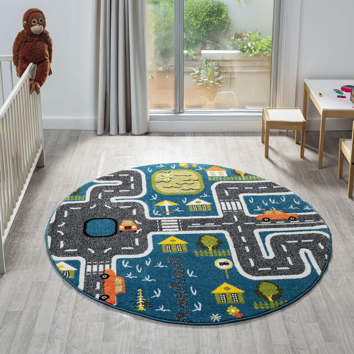 Kidsville in Blue : Round Rug
