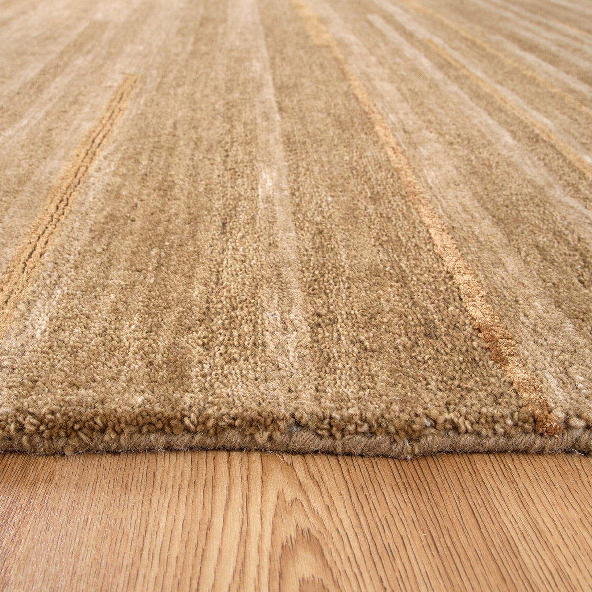 Caramel Rug Les Nomades Linear Caramel Wool Rug – Cheapest Rugs Online