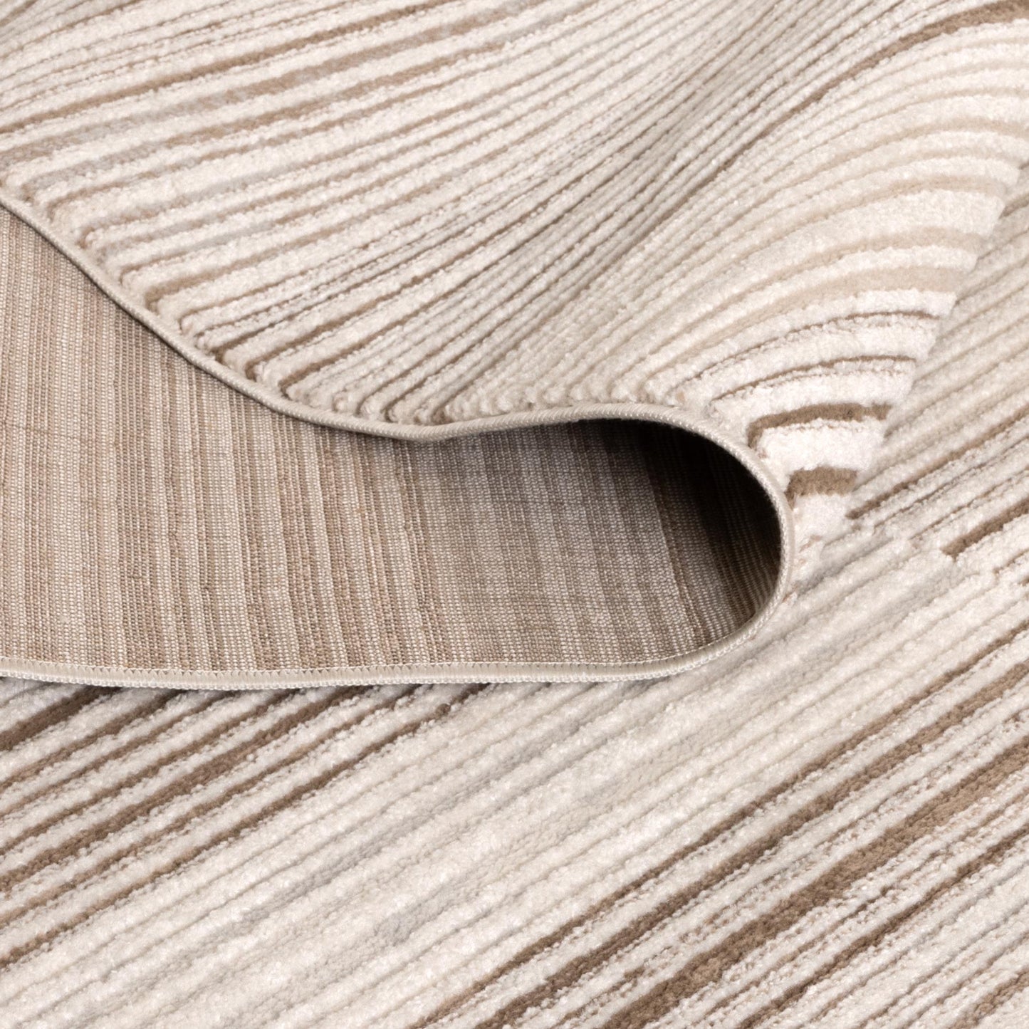 Sierra Lines in Beige & White Rug