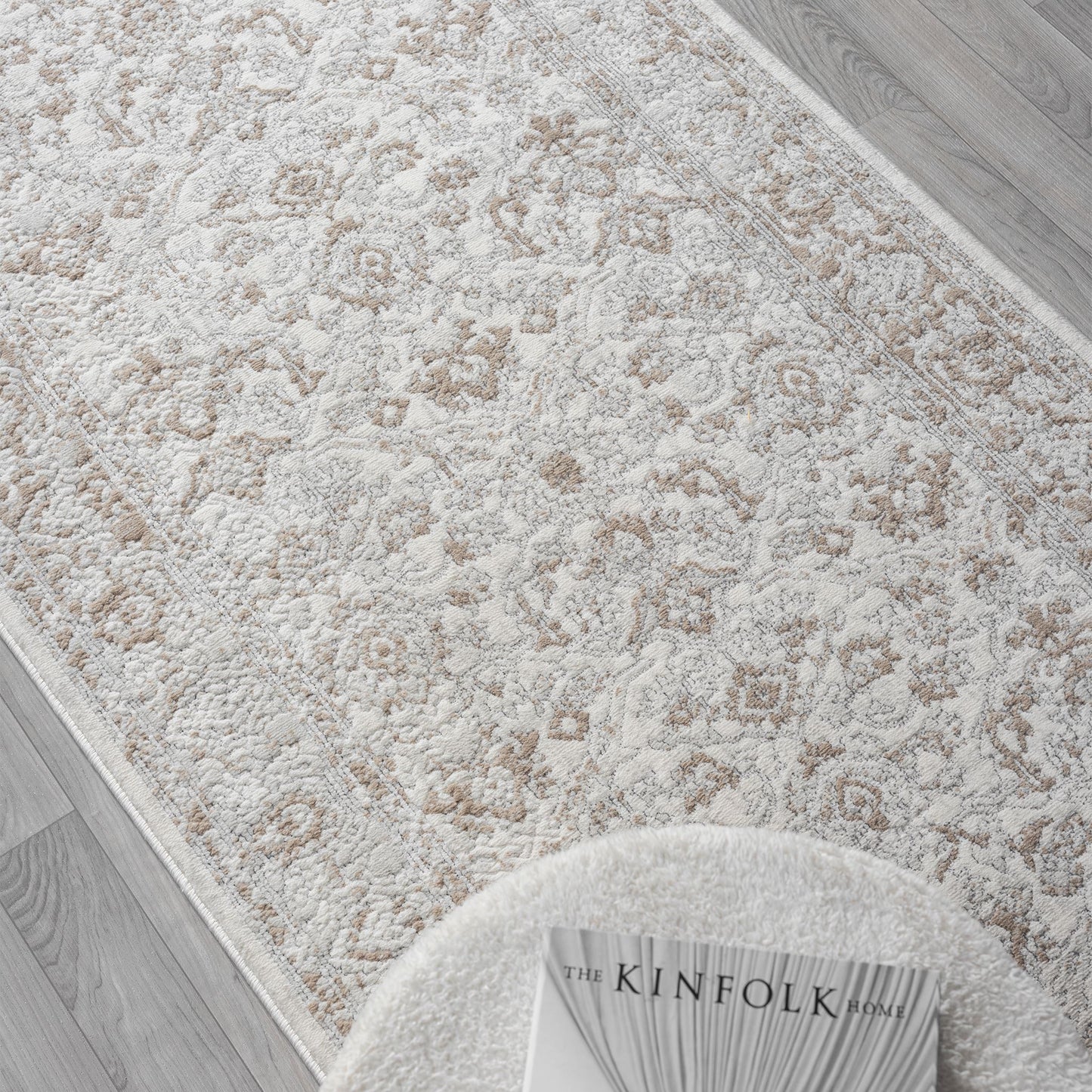 Lavish Pearl in Cream : Runner Rug