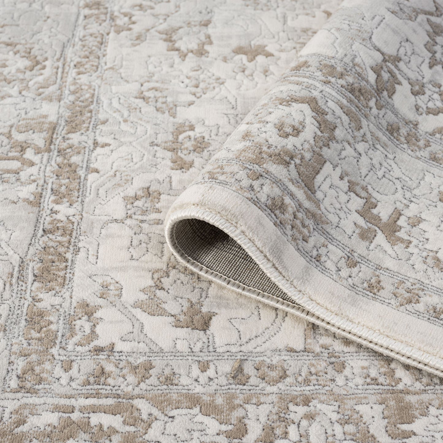 Lavish Pearl in Cream : Runner Rug