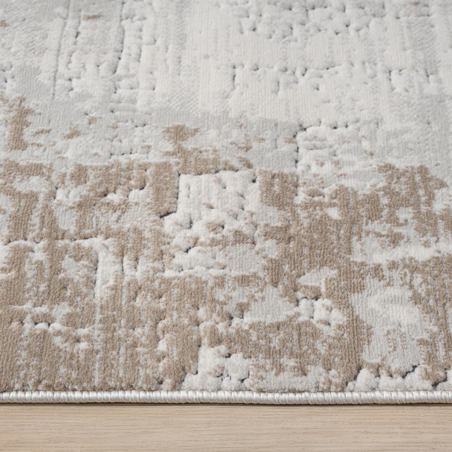 Lavish Stone in Cream : Runner Rug