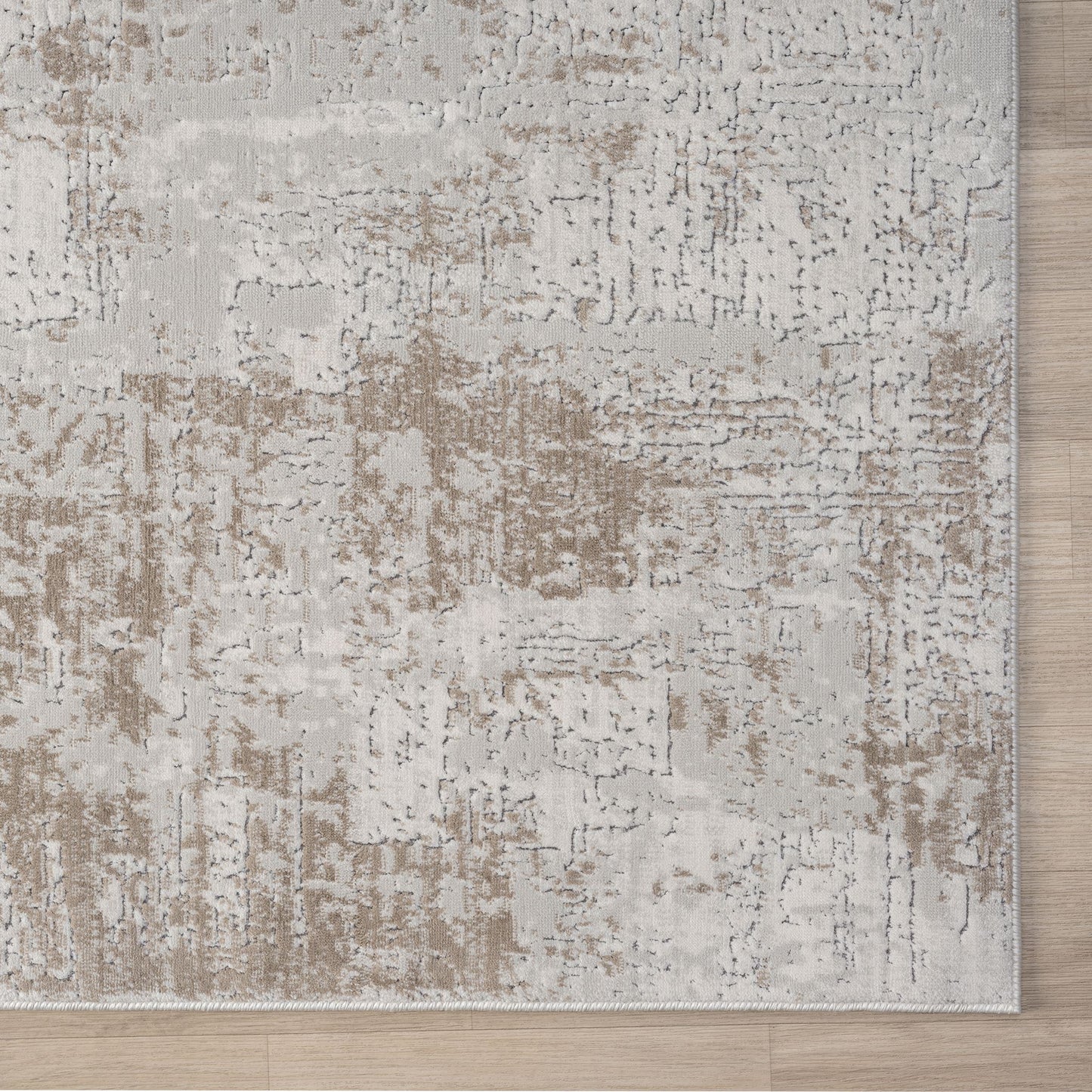 Lavish Slate in Cream : Runner Rug