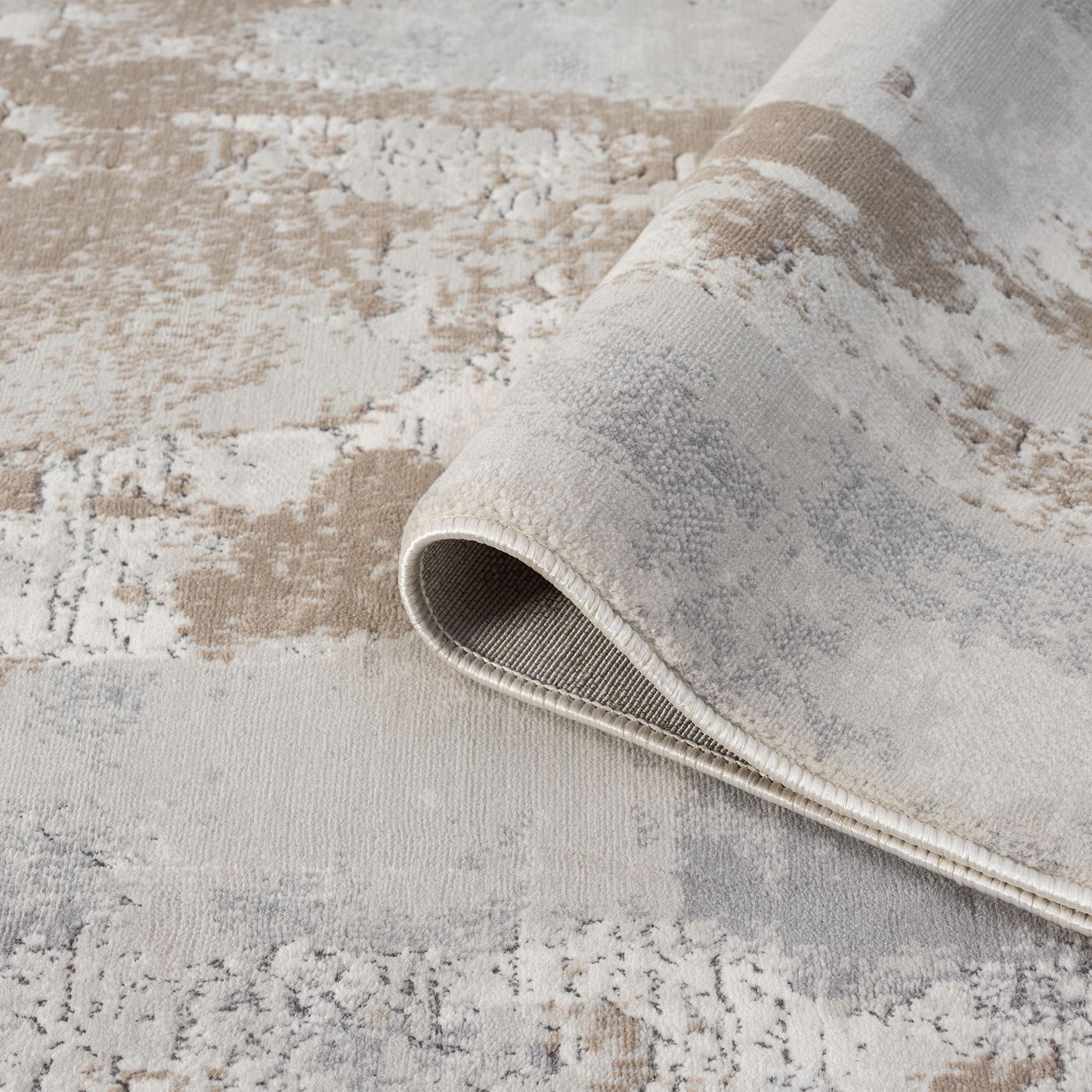 Lavish Slate in Cream : Runner Rug