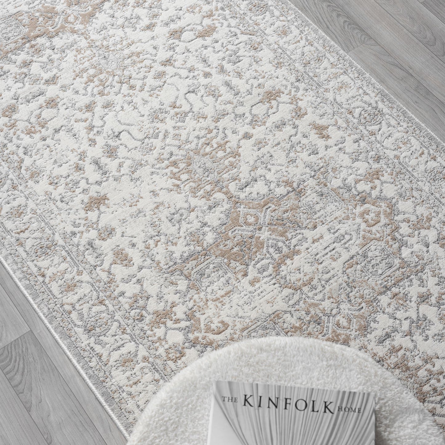 Lavish Frost in Cream : Runner Rug