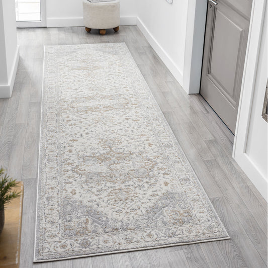 Lavish Frost in Cream : Runner Rug
