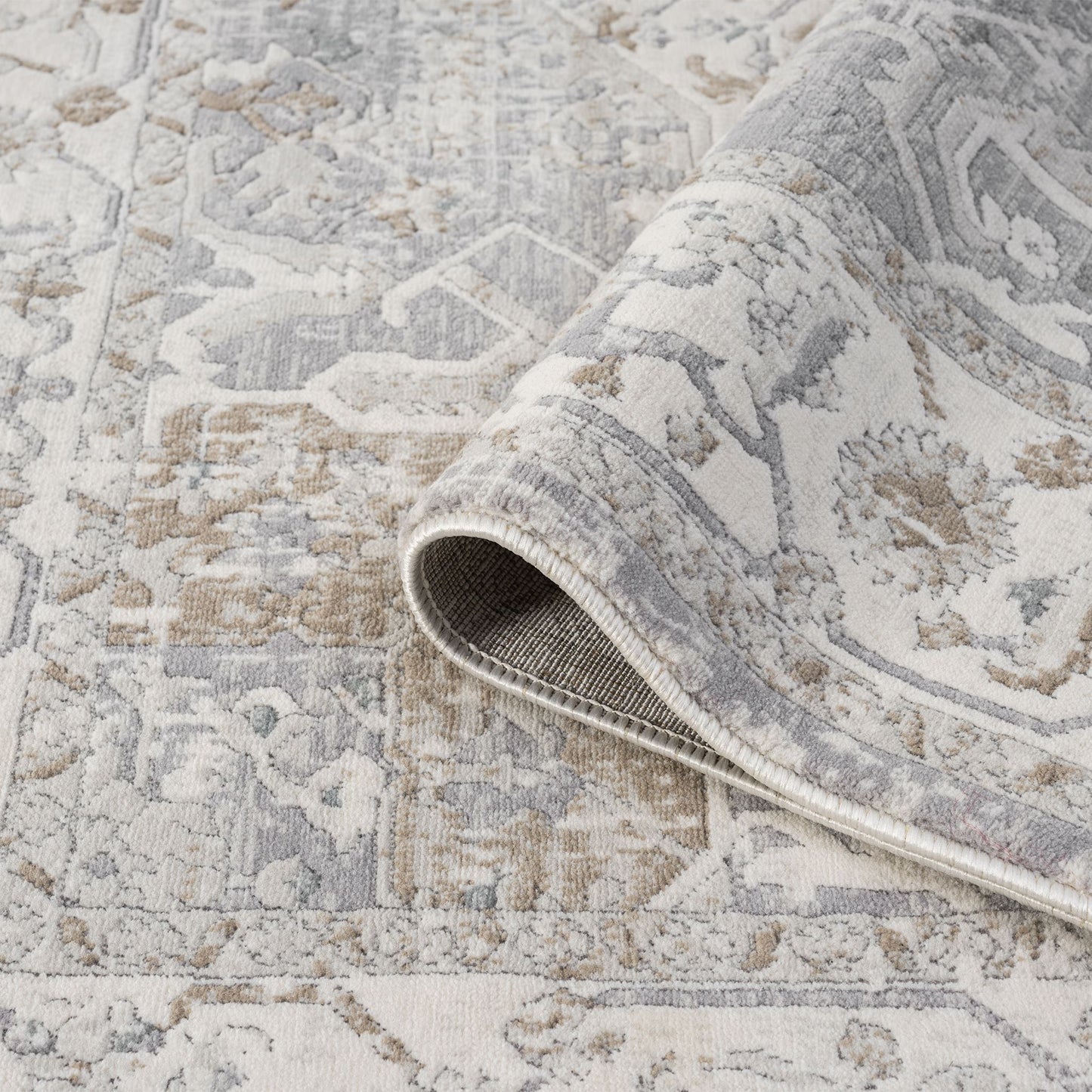 Lavish Frost in Cream : Runner Rug