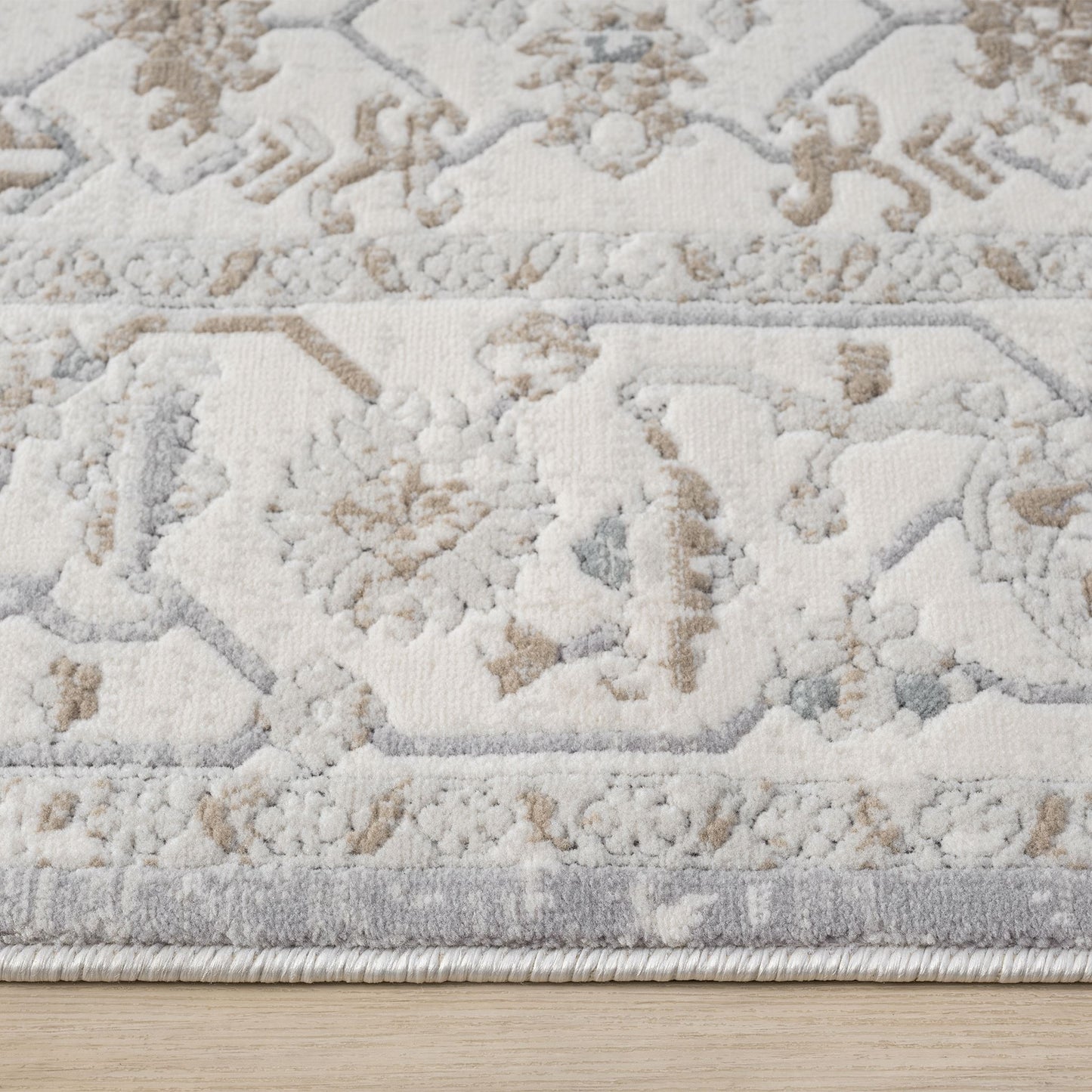Lavish Frost in Cream : Runner Rug