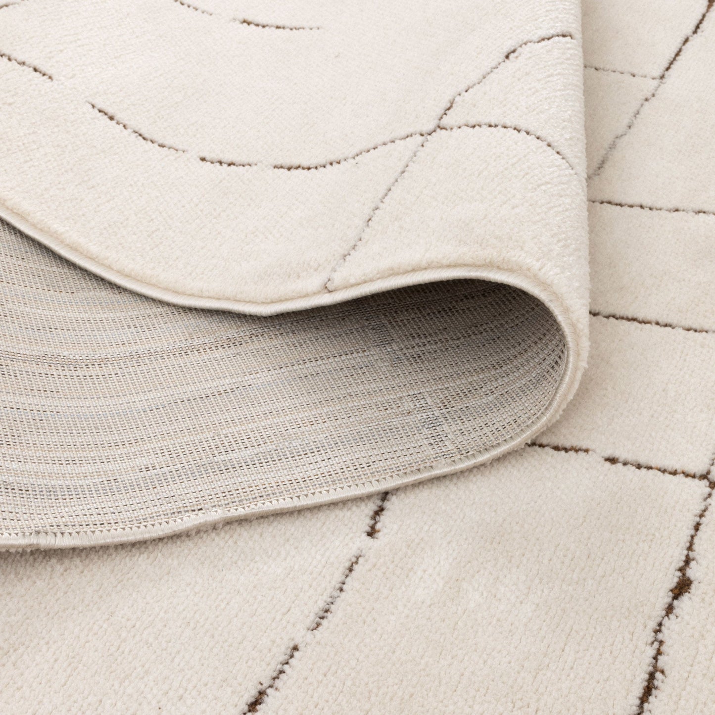 Mila Abstract Lines in Cream Rug
