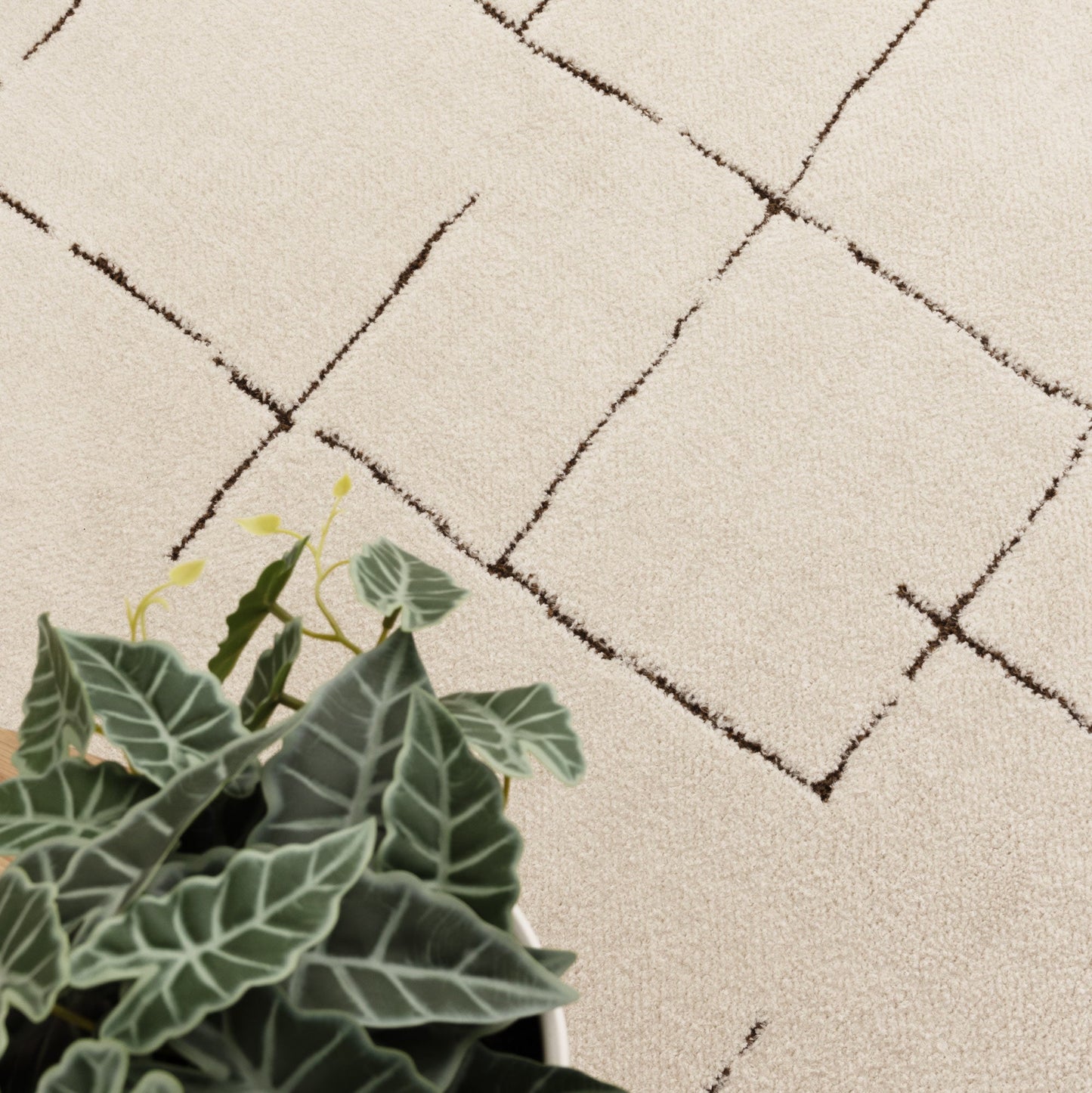 Mila Abstract Lines in Cream Rug