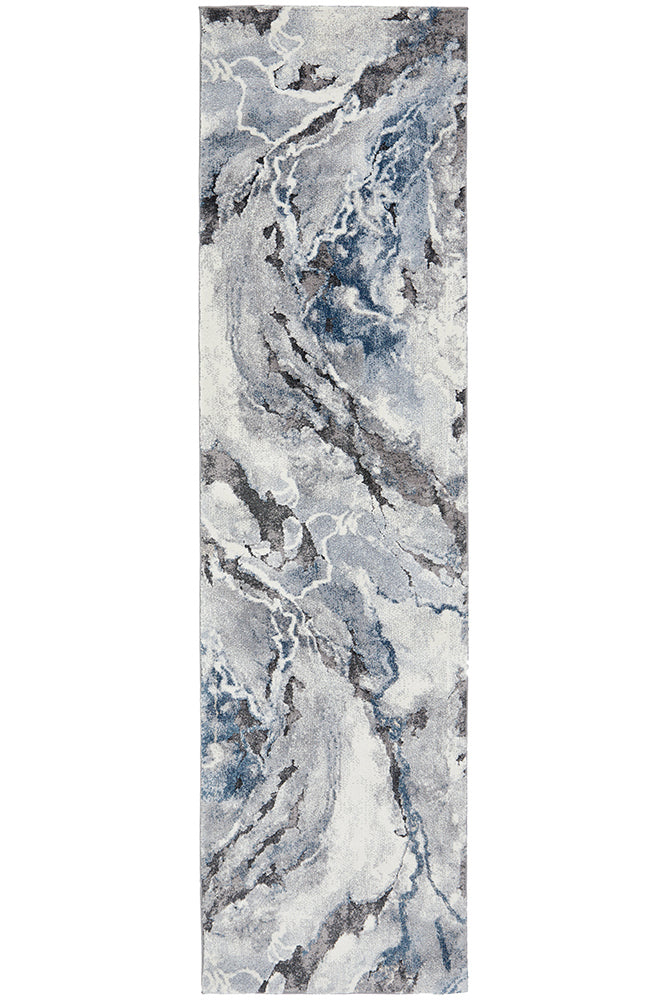 Mineral 222 Blue Runner Rug