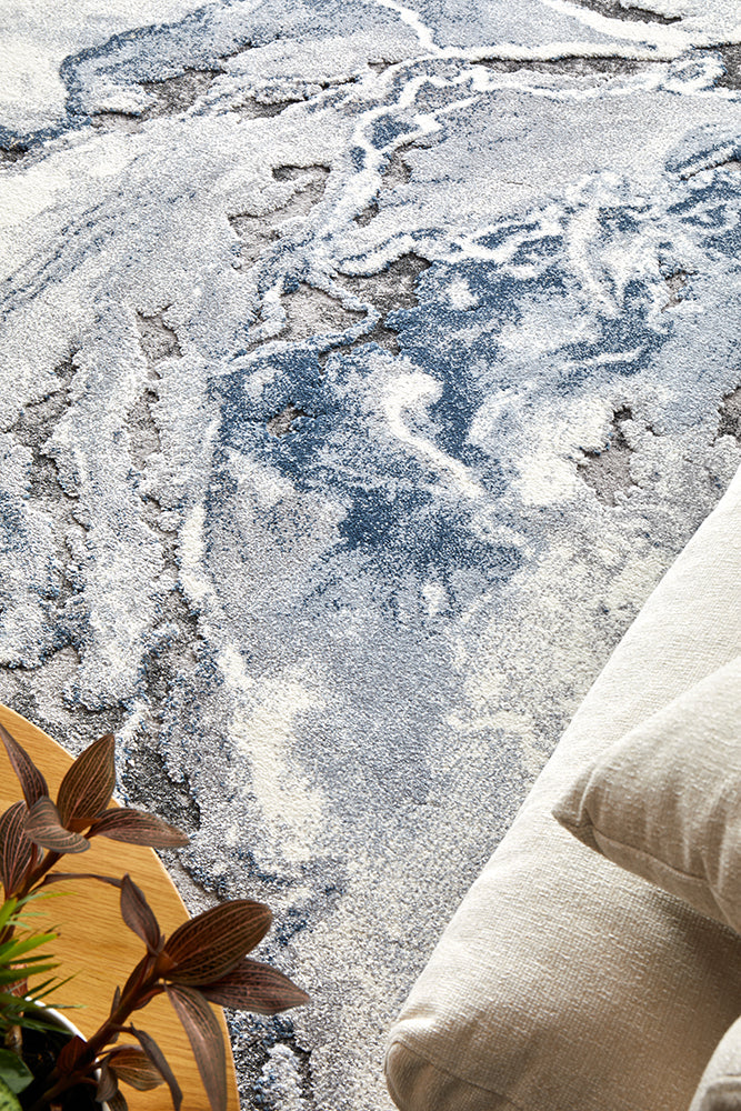 Mineral 222 Blue Runner Rug