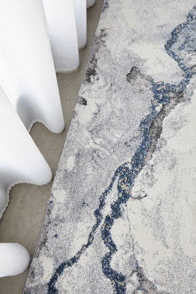 Mineral 222 Blue Runner Rug