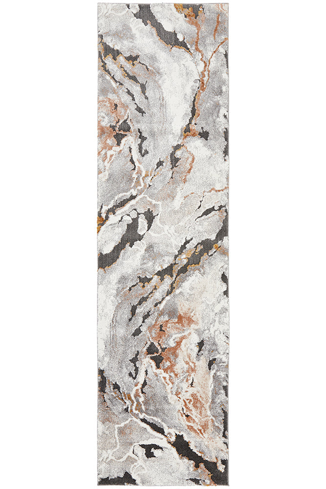 Mineral 222 Rust Runner Rug