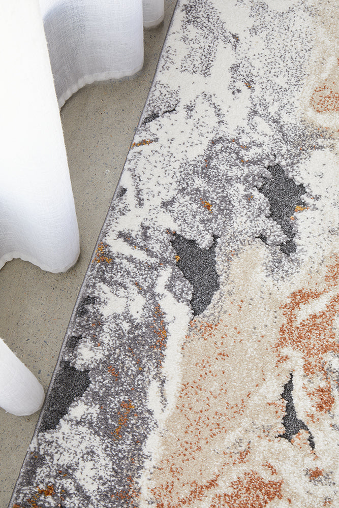 Mineral 222 Rust Runner Rug