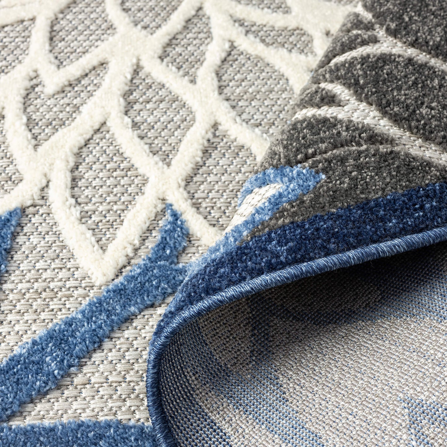 Monaco Floral in Blue : Round Rug