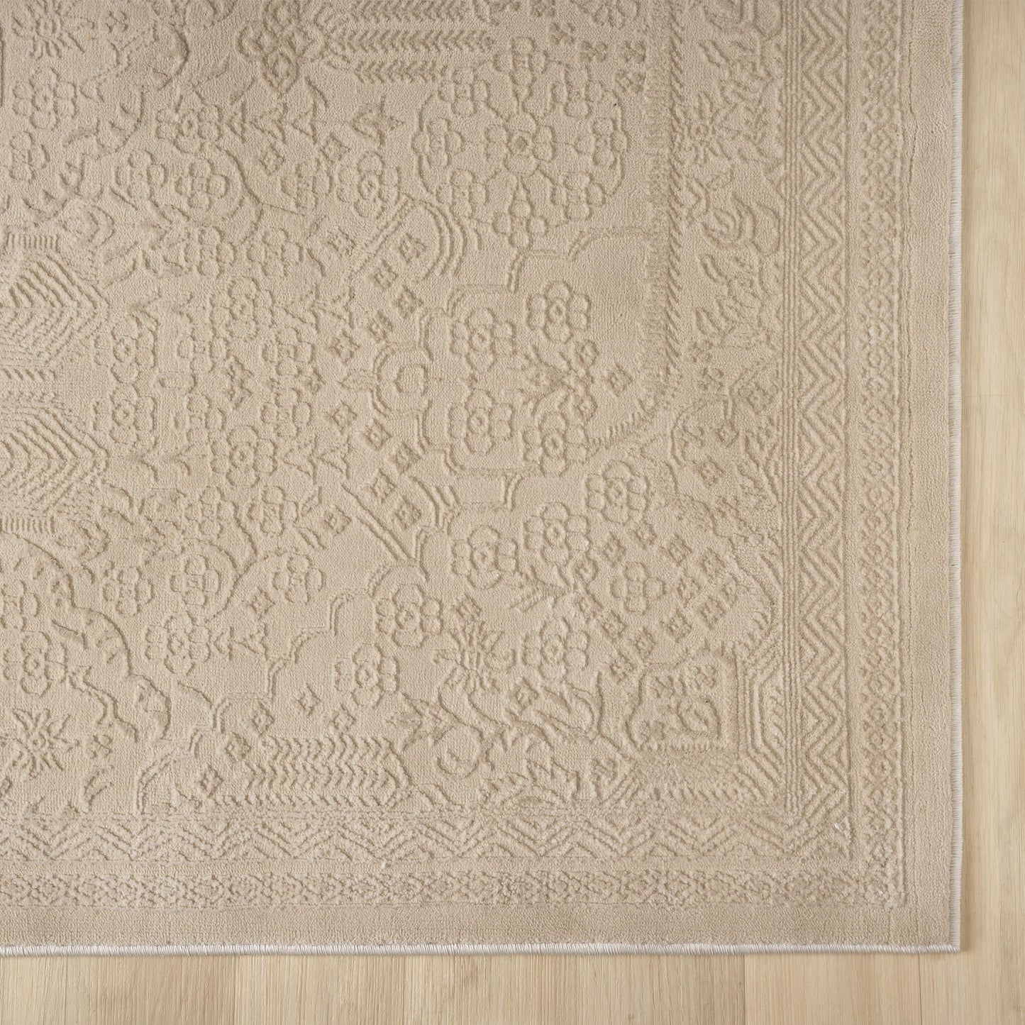 Noble Natural in Beige Color : Runner Rug