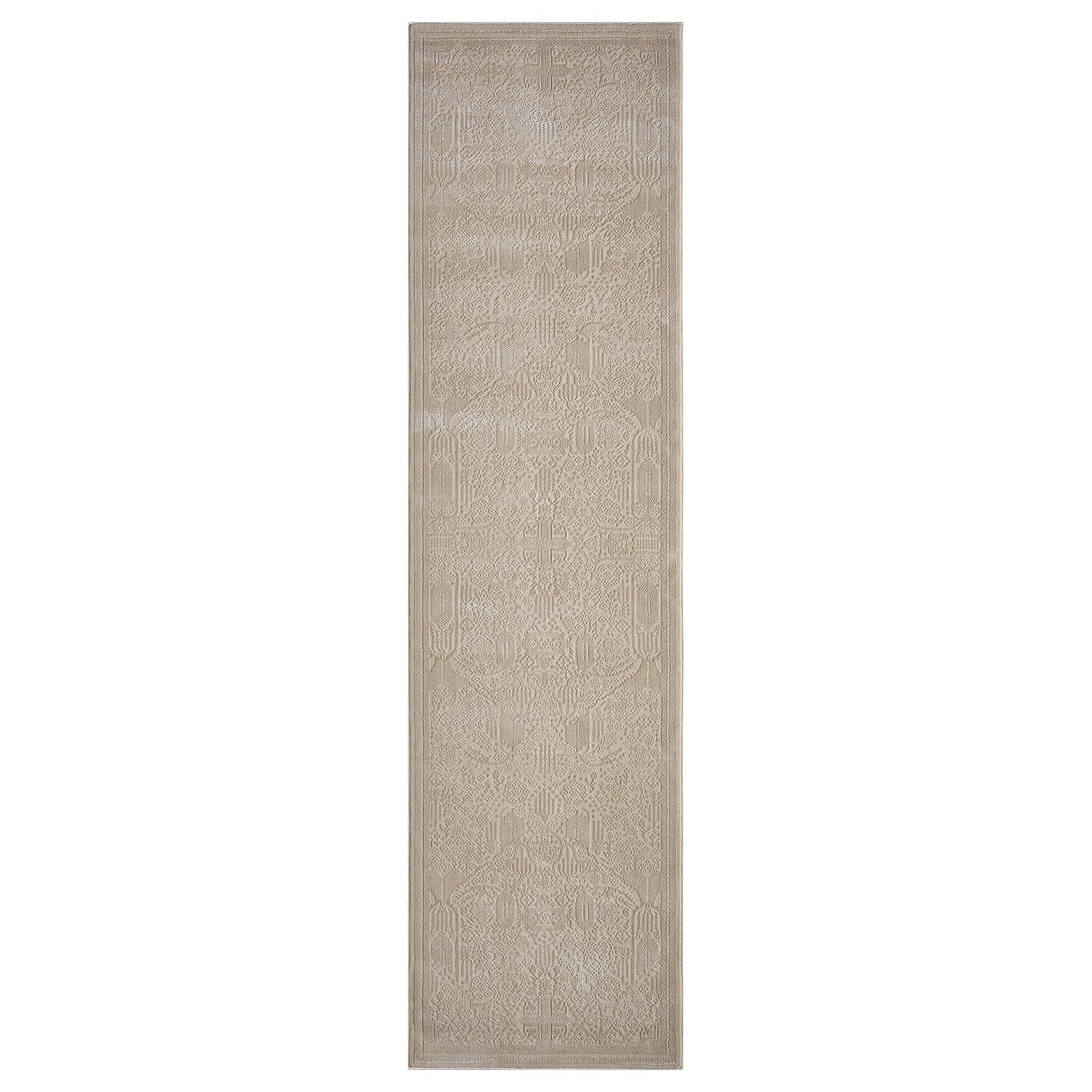 Noble Natural in Beige Color : Runner Rug