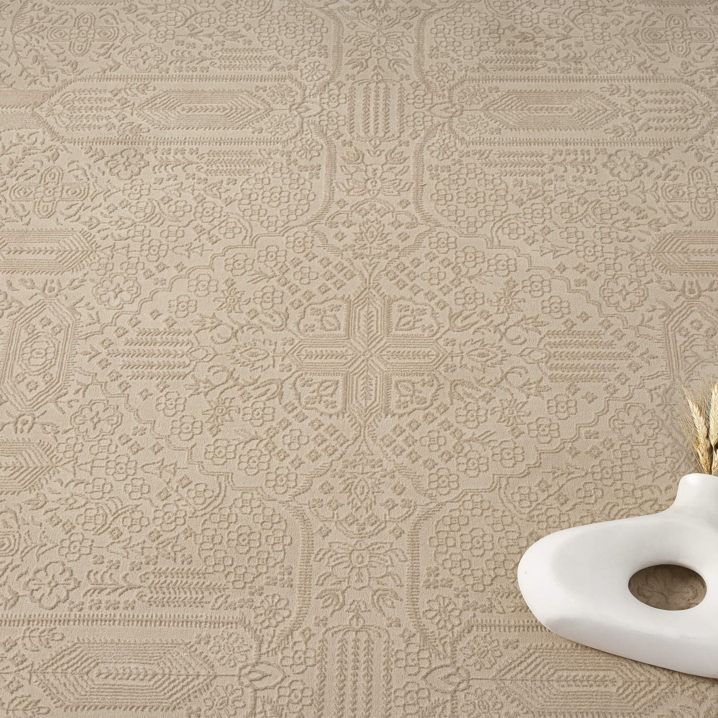 Noble Natural in Beige Color Rug