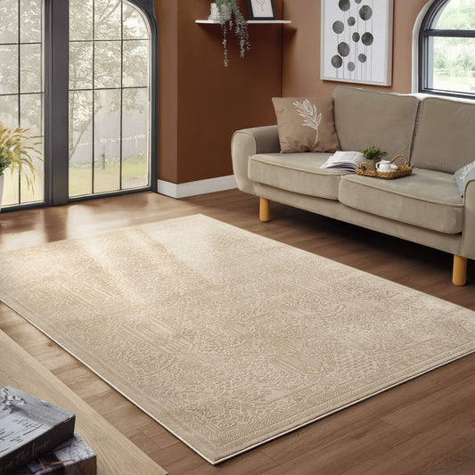 Noble Natural in Beige Color Rug