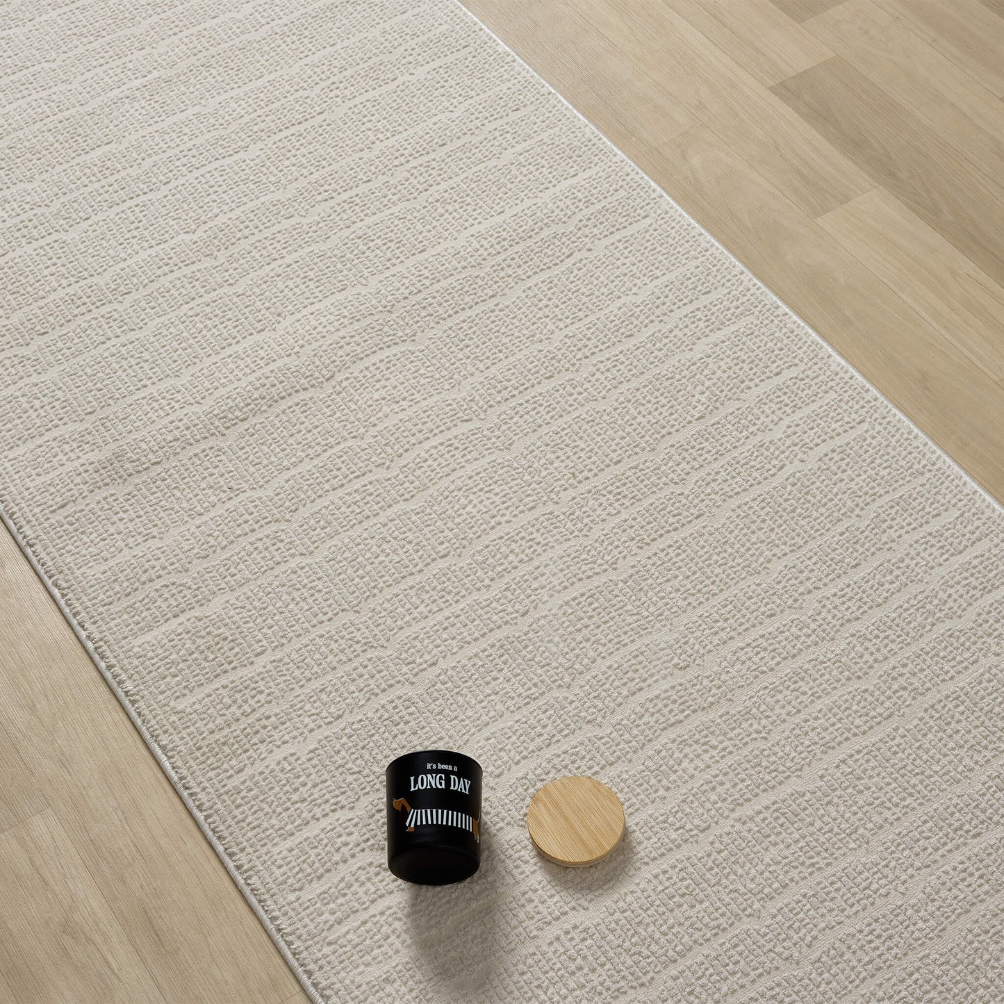 Noble Pearl in Cream Color : Runner Rug