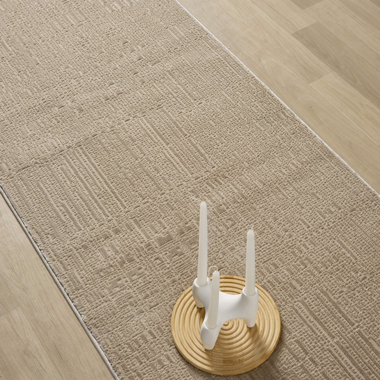Noble Fawn in Beige Color : Runner Rug