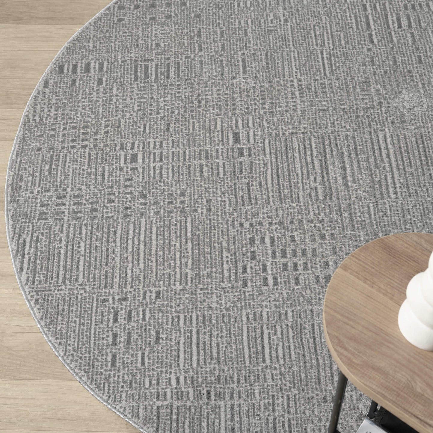 Noble Slate Round in Grey Color Rug